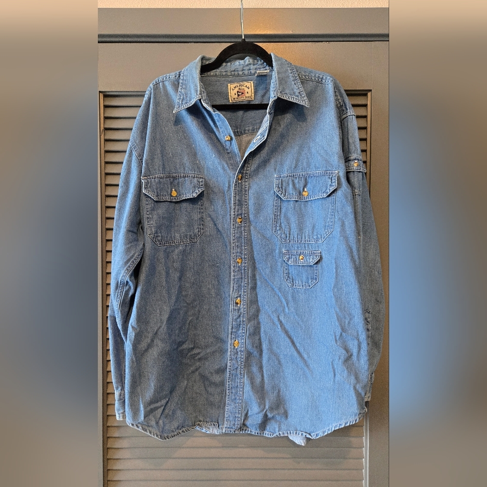 Men's Denim Button Down Shirt